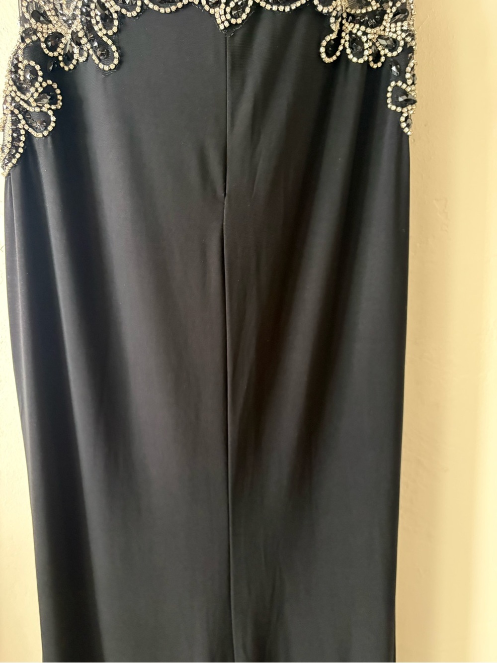iNtrigue by Blush Prom Strapless Black Maxi Gown Rhinestones Sparkle Bling - Picture 9 of 14